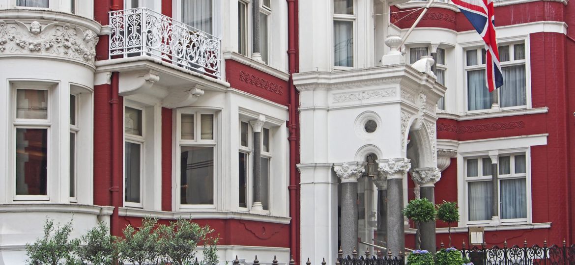 London, Mayfair district, elegant townhouse