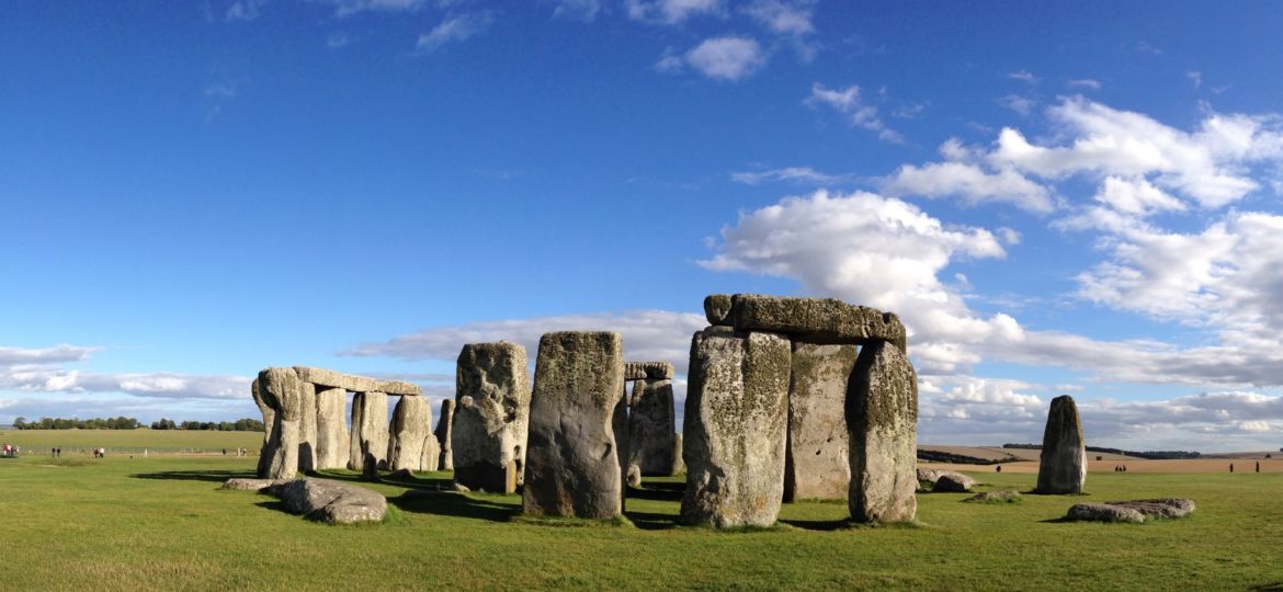 Stonehenge among blue sky