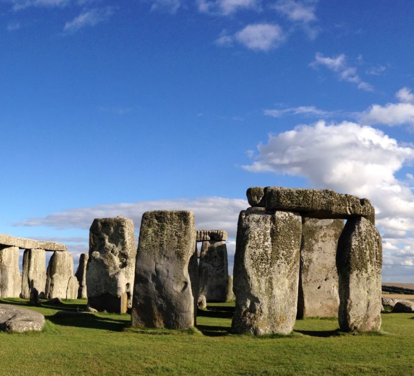 Stonehenge among blue sky